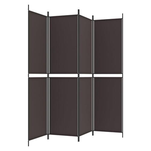 4-panels rumdeler 200x200 cm stof brun