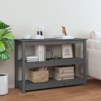 Konsolbord 110x40x74 cm massivt fyrretræ grå