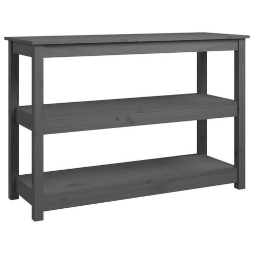 Konsolbord 110x40x74 cm massivt fyrretræ grå