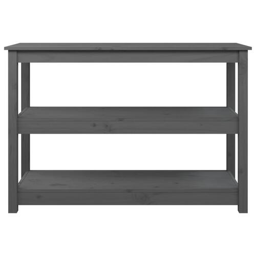 Konsolbord 110x40x74 cm massivt fyrretræ grå