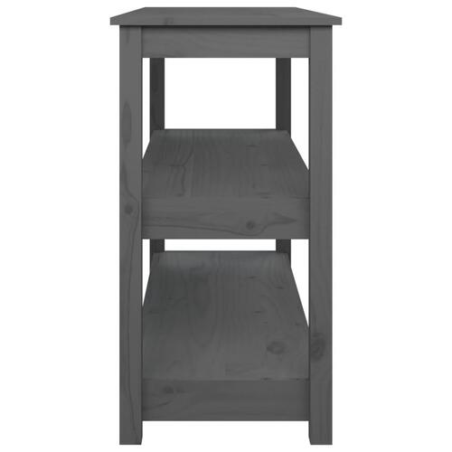 Konsolbord 110x40x74 cm massivt fyrretræ grå