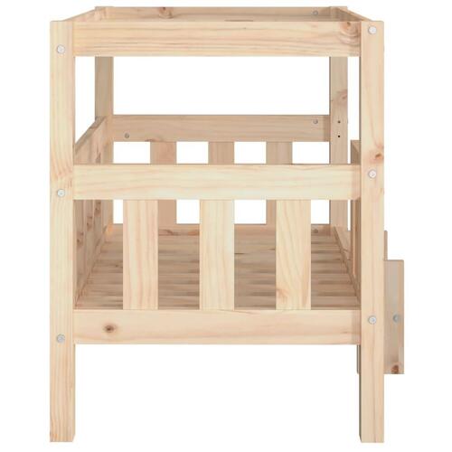 Hundeseng 75,5,x63,5x70 cm massivt fyrretræ