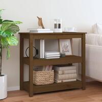 Konsolbord 80x40x74 cm massivt fyrretræ gyldenbrun