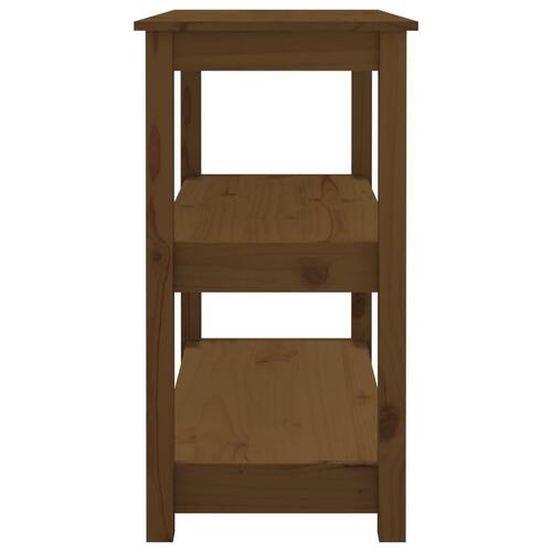 Konsolbord 80x40x74 cm massivt fyrretræ gyldenbrun