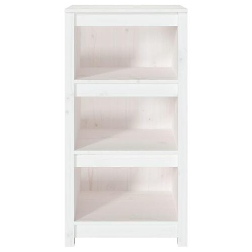 Bogreol 50x35x97 cm massivt fyrretræ hvid
