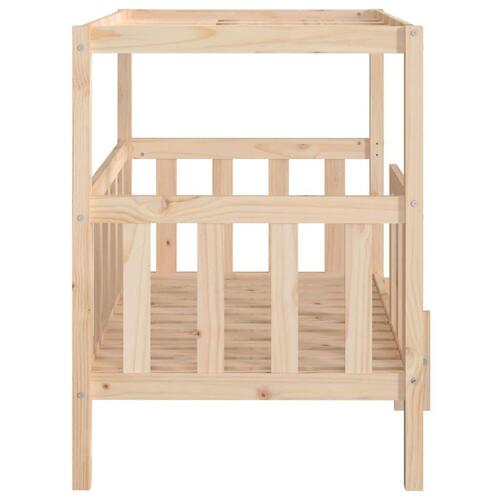 Hundeseng 105,5x83,5x100 cm massivt fyrretræ