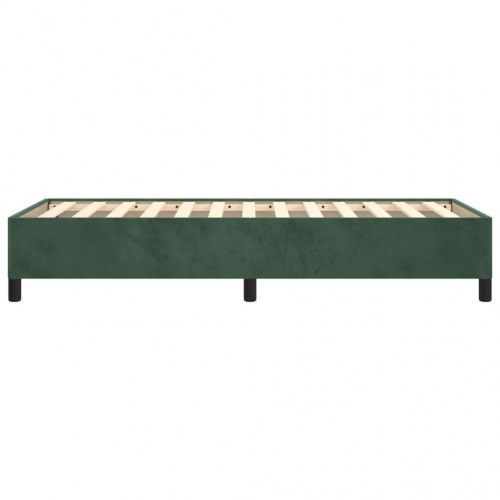 Sengeramme uden madras mørkegrøn 90x190 cm fløjl