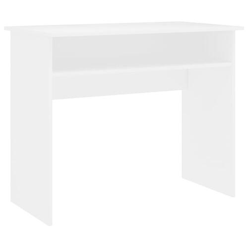 Skrivebord 90x50x74 cm konstrueret træ hvid