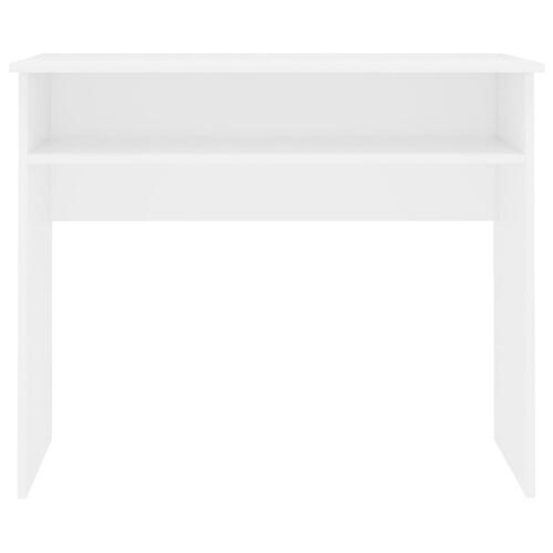Skrivebord 90x50x74 cm konstrueret træ hvid