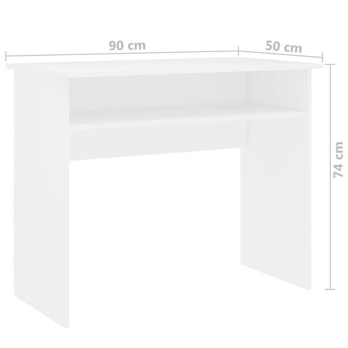 Skrivebord 90x50x74 cm konstrueret træ hvid