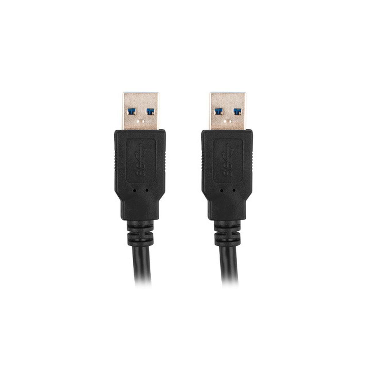 USB-kabel Lanberg CA-USBA-30CU-0018-BK Sort 1,8 m