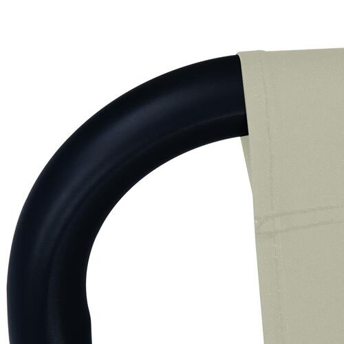 Liggestol 200x90 cm stål cremefarvet