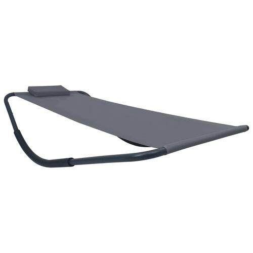 Liggestol 200x90 cm stål grå