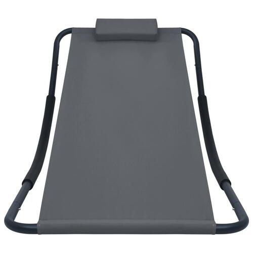 Liggestol 200x90 cm stål grå