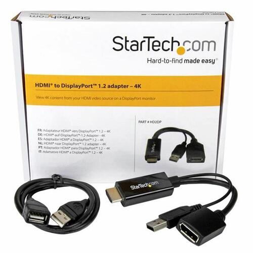 DisplayPort til HDMI-adapter Startech HD2DP Sort 4K
