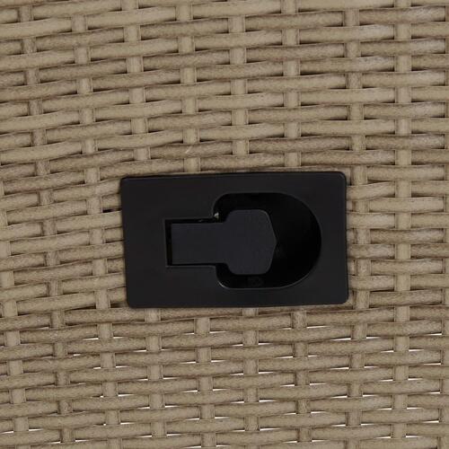 Udendørsstole 2 stk. med hynder polyrattan beige