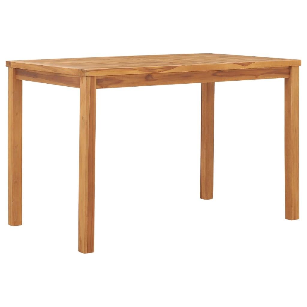 Havespisebord 120 x 70 x 77 cm massivt teaktræ