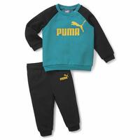 Baby træningsdragt Puma Minicat Essentials Sort Blå 4-6 måneder