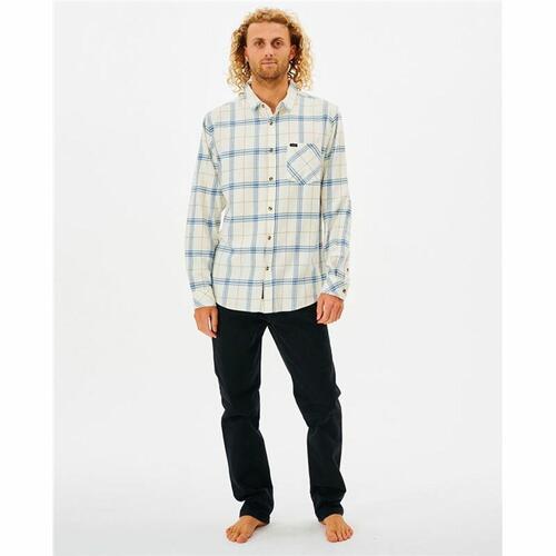 Langærmet Trøje til Mænd Rip Curl Checked in Flannel Franela Hvid L