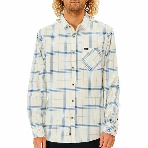 Langærmet Trøje til Mænd Rip Curl Checked in Flannel Franela Hvid S