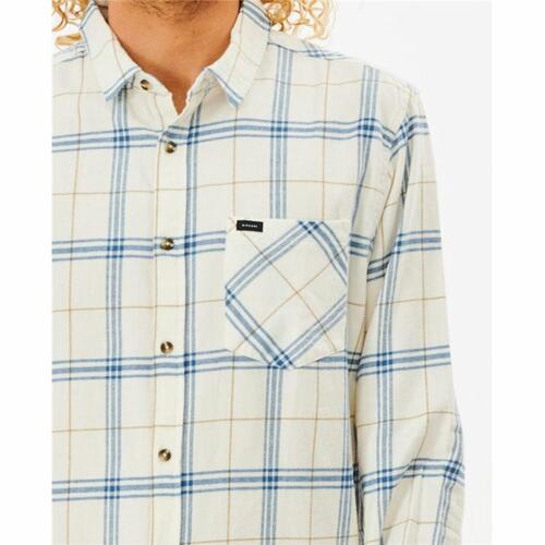Langærmet Trøje til Mænd Rip Curl Checked in Flannel Franela Hvid S