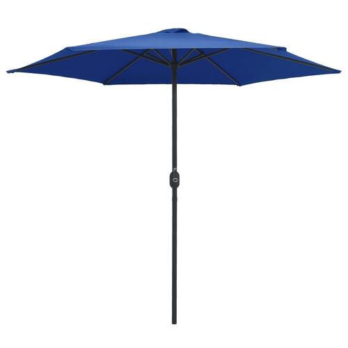 Udendørs parasol med aluminiumsstang 270x246 cm azurblå