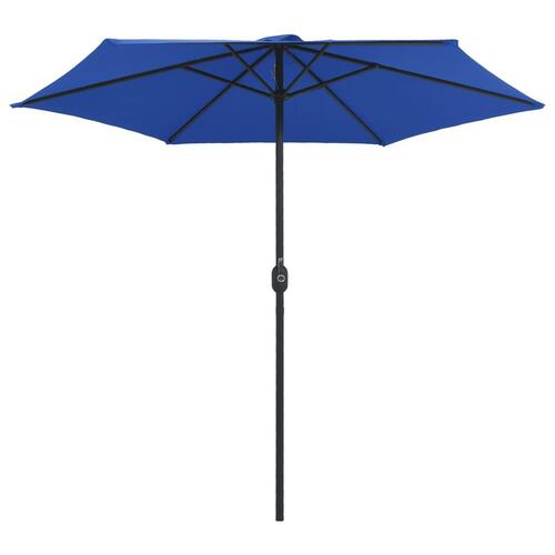 Udendørs parasol med aluminiumsstang 270x246 cm azurblå