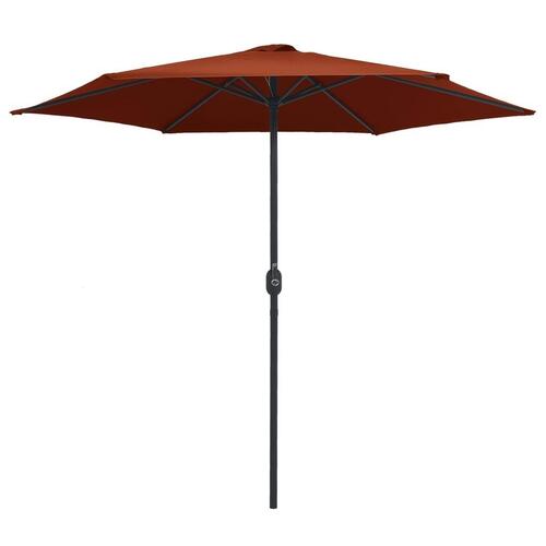 Udendørs parasol med aluminiumsstang 270x246 cm terracotta