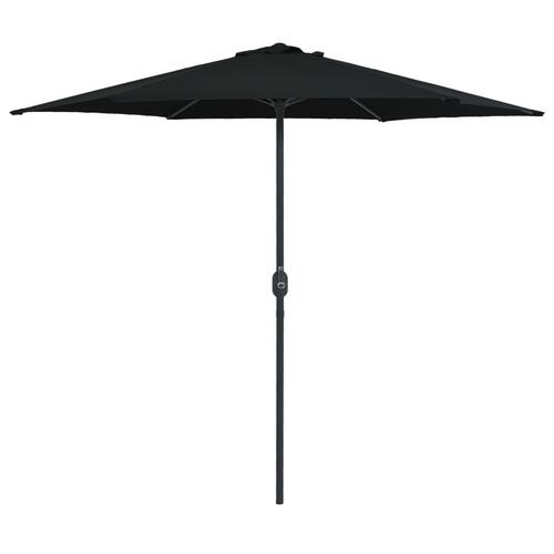 Udendørs parasol med aluminiumsstang 270x246 cm sort