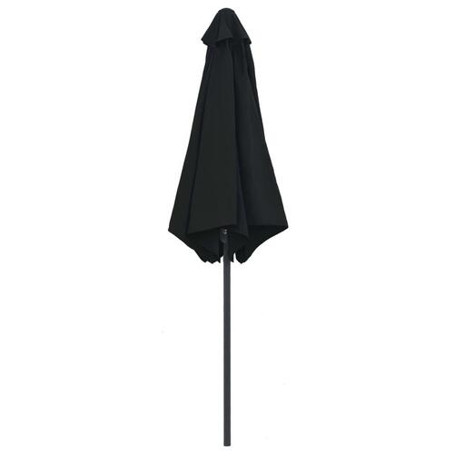 Udendørs parasol med aluminiumsstang 270x246 cm sort