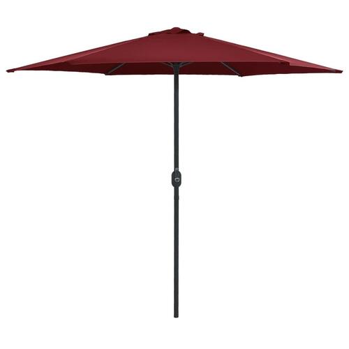 Udendørs parasol med aluminiumsstang 270x246 cm bordeauxrød