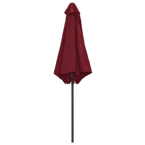 Udendørs parasol med aluminiumsstang 270x246 cm bordeauxrød