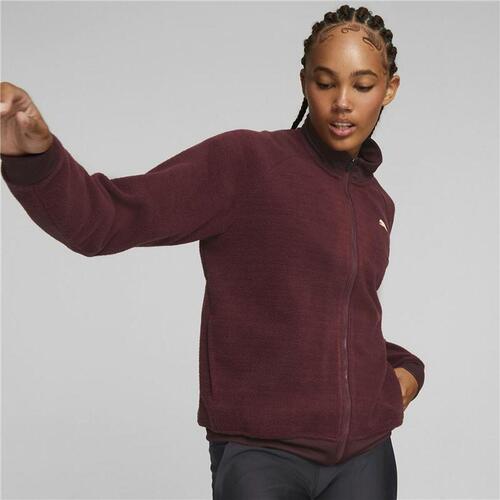 Sportsjakke til damer Puma Fit Sherpa Mørkerød XS