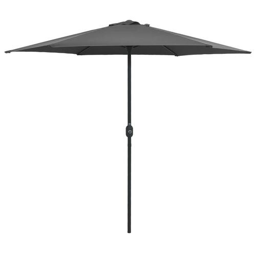 Udendørs parasol med aluminiumsstang 270x246 cm antracitgrå