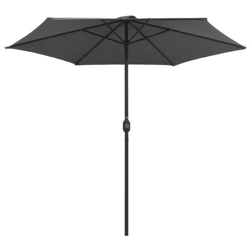 Udendørs parasol med aluminiumsstang 270x246 cm antracitgrå