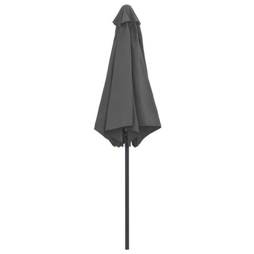 Udendørs parasol med aluminiumsstang 270x246 cm antracitgrå
