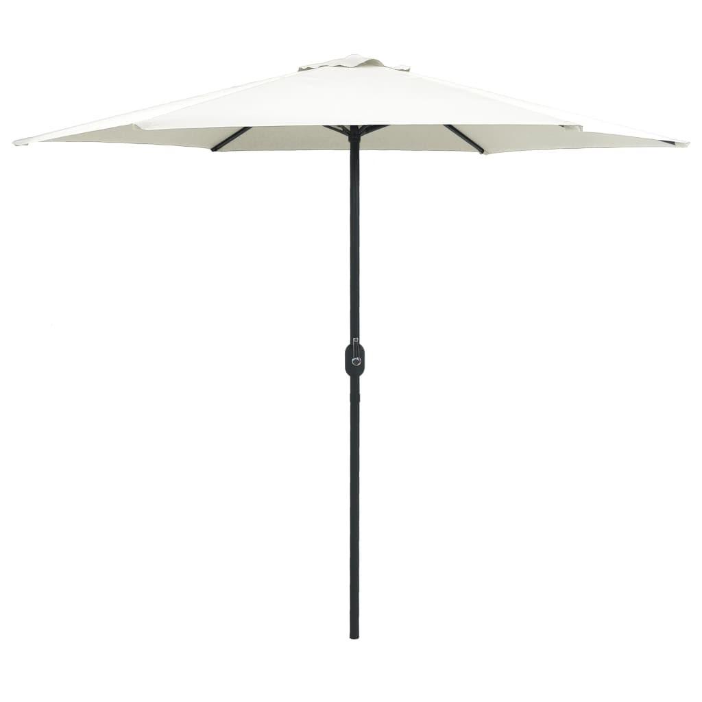 Udendørs parasol med aluminiumsstang 270x246 cm sandhvid