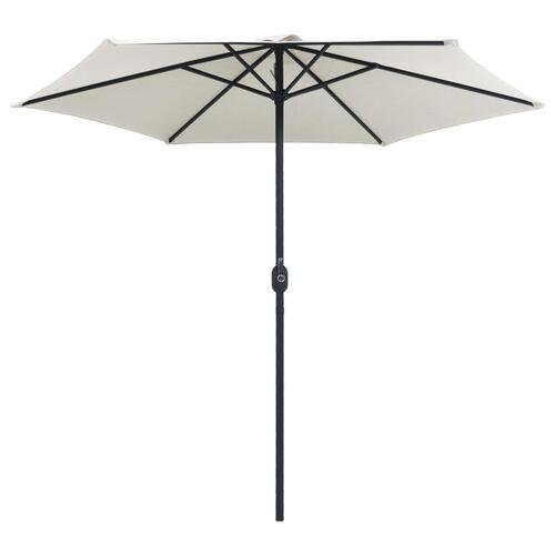 Udendørs parasol med aluminiumsstang 270x246 cm sandhvid