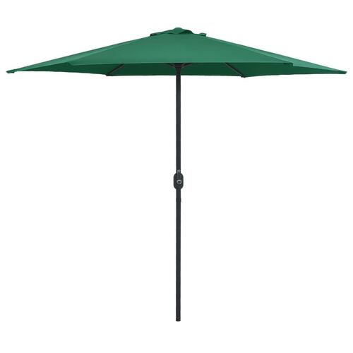 Udendørs parasol med aluminiumsstang 270x246 cm grøn