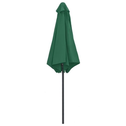 Udendørs parasol med aluminiumsstang 270x246 cm grøn