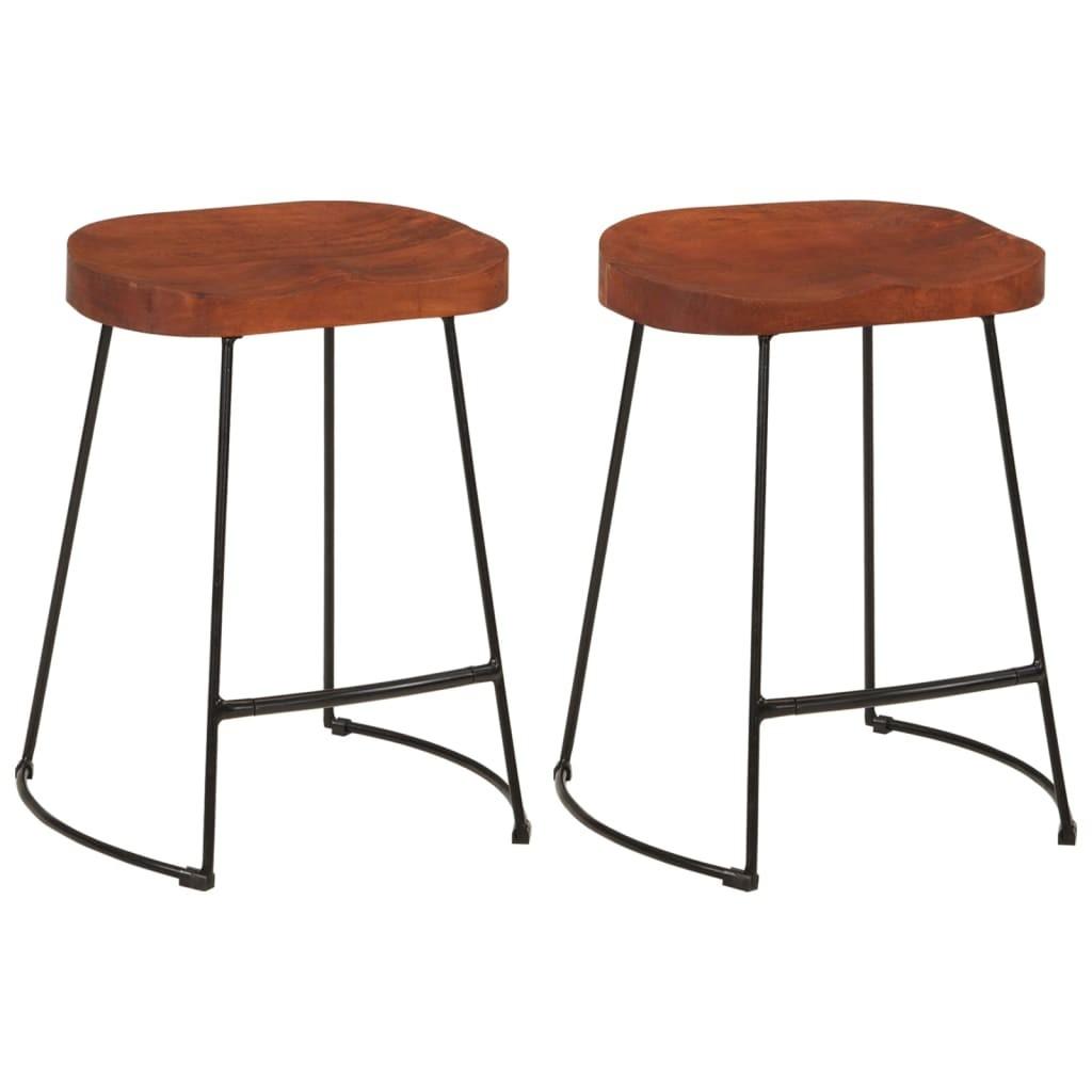 Gavin-barstole 2 stk. 45x38x53 cm massivt mangotræ