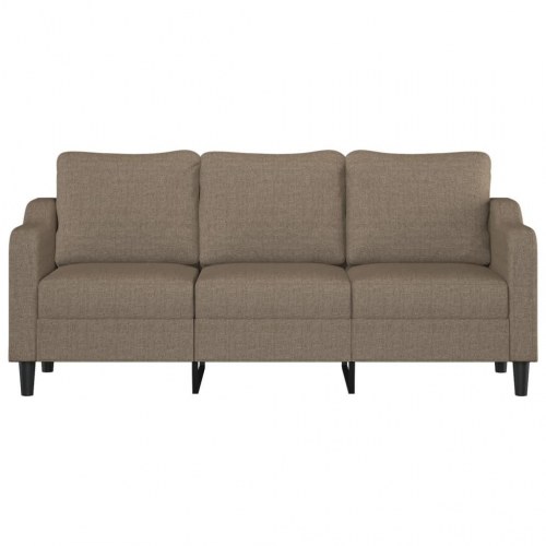 3-personers sofa 180 cm stof gråbrun