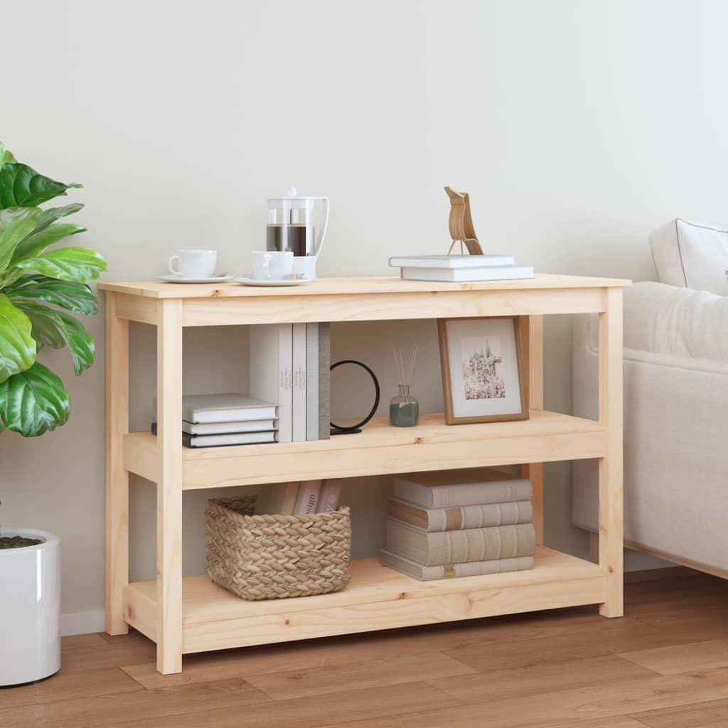 Konsolbord 110x40x74 cm massivt fyrretræ