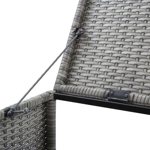 Dobbelt skraldespandsskjuler 153x78x120 cm polyrattan antracitgrå