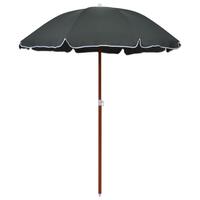 Parasol med stålstang 180 cm antracitgrå