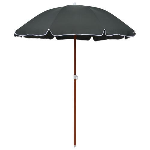 Parasol med stålstang 180 cm antracitgrå