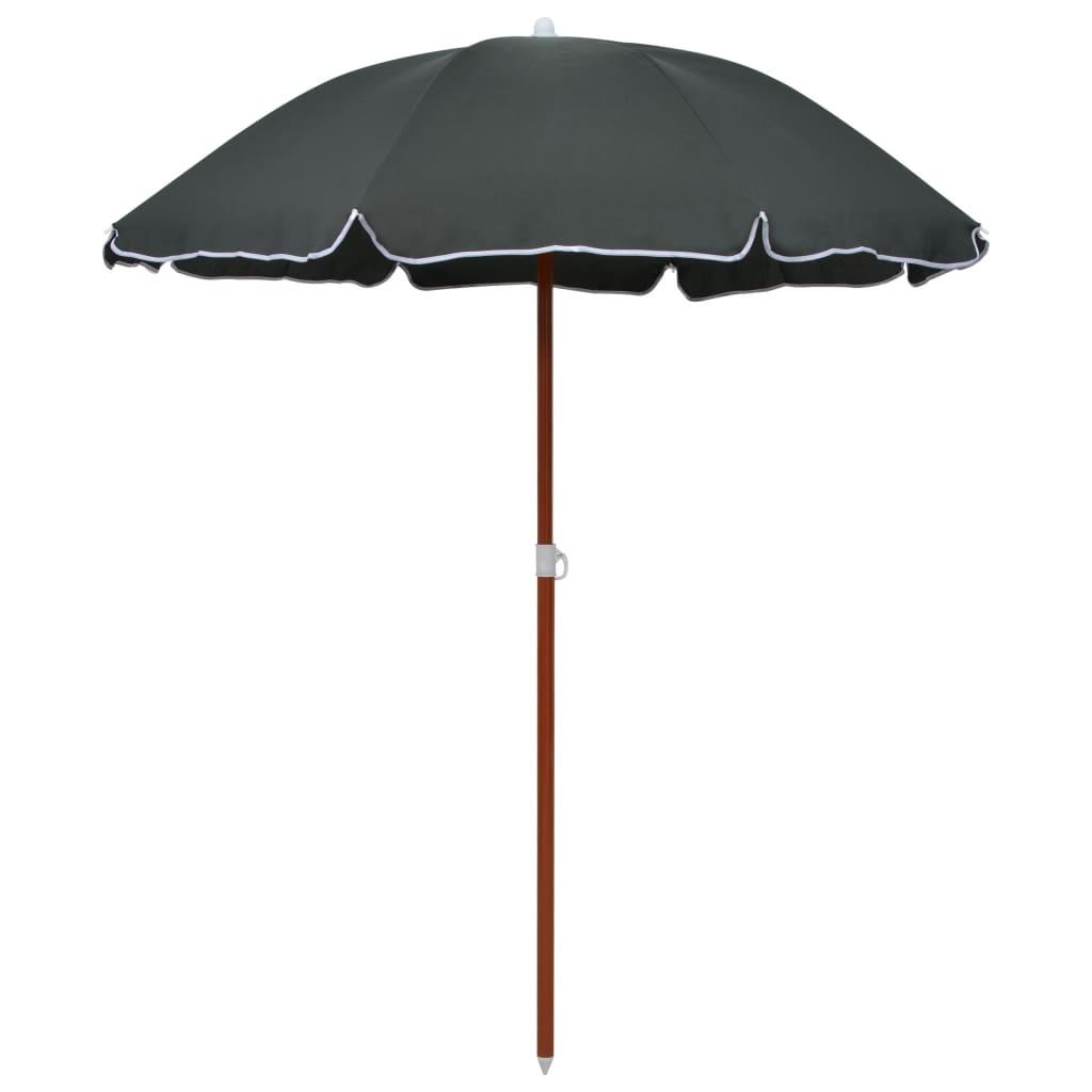 Parasol med stålstang 180 cm antracitgrå