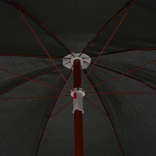 Parasol med stålstang 180 cm antracitgrå