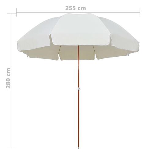 Parasol med stålstang 300 cm sandfarvet