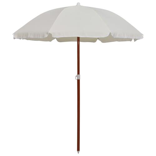 Parasol med stålstang 180 cm sandfarvet